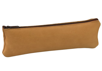 Trousse fourre-tout plat cuir naturel