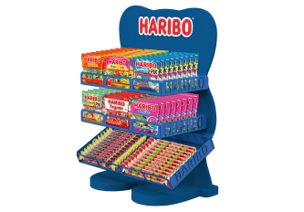 Présentoir Haribo Mini sachets + Roulettes