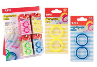 P.32 blisters 2 rubans surligneurs fluos