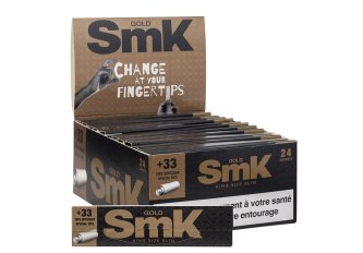 B.24 Cahiers SMK Gold King size slim + Tips