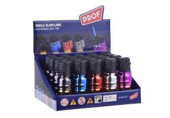 B.20 briquets PROF anodized big blue flame