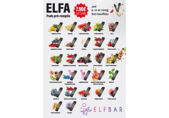 Affiche A4 Menu ELFA pods