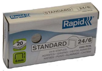 B.20 étuis de 1000 Agrafes 24/6