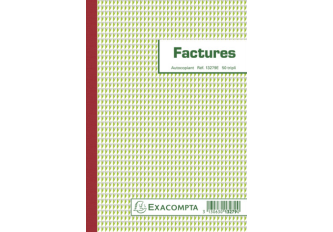 Manifold Factures 21x14,8cm 50 feuillets tripli autocopiants