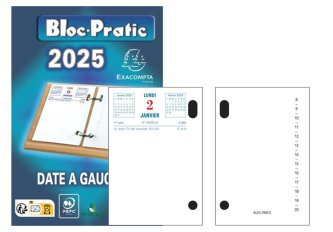 Bloc-Pratic date à gauche – Bleu
