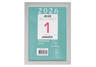 Bloc éphéméride neutre sans support 9.8 x 13.4 cm - Vert