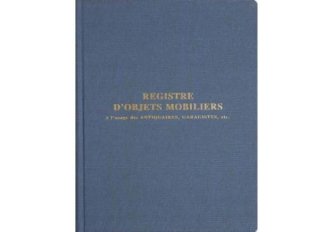 Registre mobilier Brocanteur / Antiquité