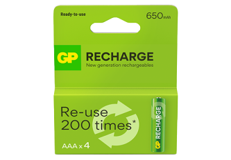 B.10 Blisters de 4 piles LR03 rechargeables