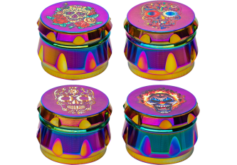 Broyeur 4 parties 55 x 41mm Metal Essence Mexican Skull