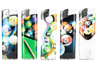 B.50 Briquets piezo Boule de Billard