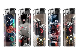 B.50 Briquets Dès de casino