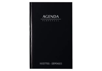 Agenda perpétuel de caisse 14 x 22 cm noir