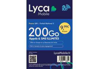 Carte SIM Lycamobile 9.90€