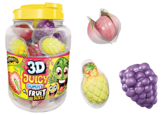 B.60 3D Juicy gummy fruit burst