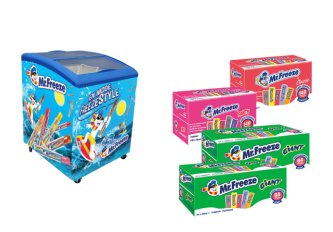 Meuble Mr Freeze Bahut 121 litres + goodies + 7 cartons + Confiserie