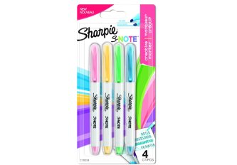 Blister 4 Sharpie S-Note Stylos marqueurs de couleur créatives