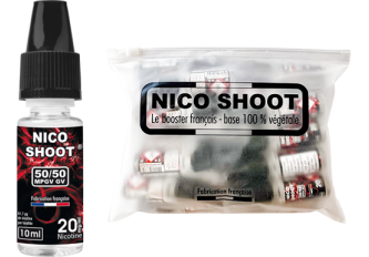 C.10 Sachets 20 Boosters Nicoshoot Rouge 10ml