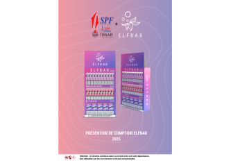 Document présentoir de comptoir ELFBAR 2025