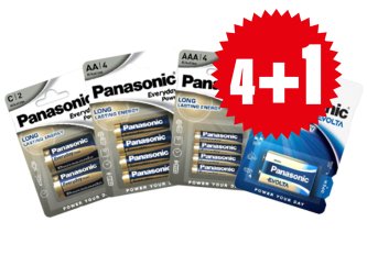 PROMO 4 + 1 sur la gamme des piles Panasonic