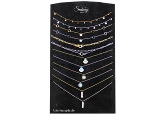 P.12 Colliers dorés argentés