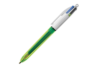 B.12 Stylos BIC 4 couleurs Fluo