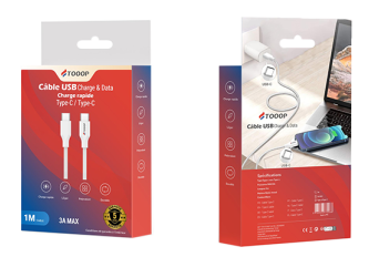 Câbles tressés nylon C to C