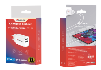 Chargeurs USB-A + USB-A