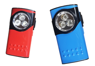 Lampe de poche LED rouge ou bleu