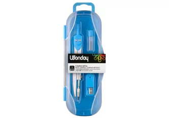 Lot 5 coffrets scolaires compas mini - 3 pièces